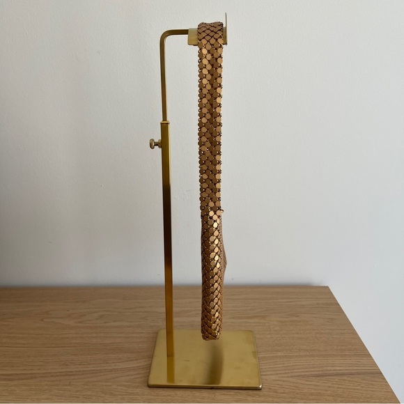 Vintage Gold evening Bag Jeanne Lottie metallic shoulder purse small formal - Picture 5 of 10